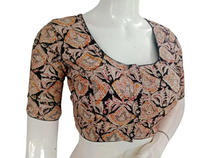 Kalamkari Cotton Saree Blouse – Multiple Prints | Ready-to-Wear, Daily & Festive Wear - D3blouses