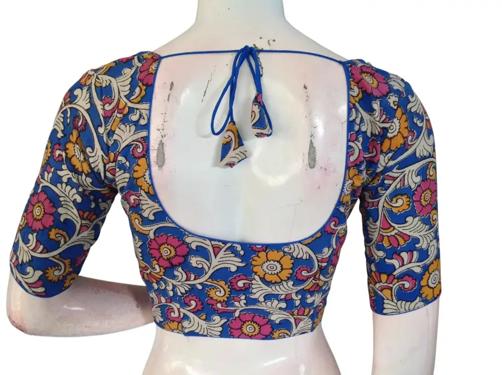 Kalamkari Cotton Saree Blouse – Multiple Prints | Ready-to-Wear, Daily & Festive Wear - D3blouses
