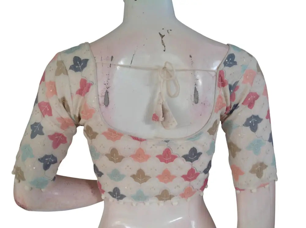 Khadi Cotton Saree Blouse | Indian Ethnic Choli | Ready-to-Wear | Multiple Designs - Readymade Blouse