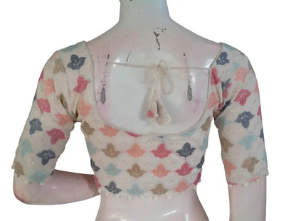 Khadi Cotton Saree Blouse | Indian Ethnic Choli | Ready-to-Wear | Multiple Designs - Readymade Blouse