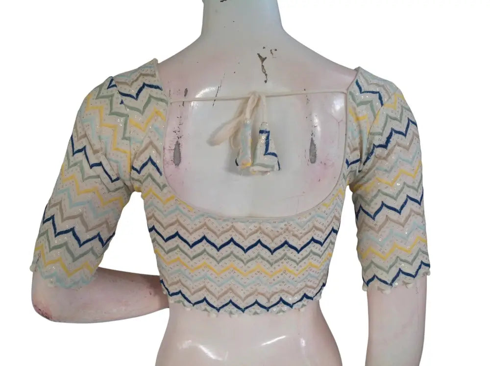 Khadi Cotton Saree Blouse | Indian Ethnic Choli | Ready-to-Wear | Multiple Designs - Readymade Blouse