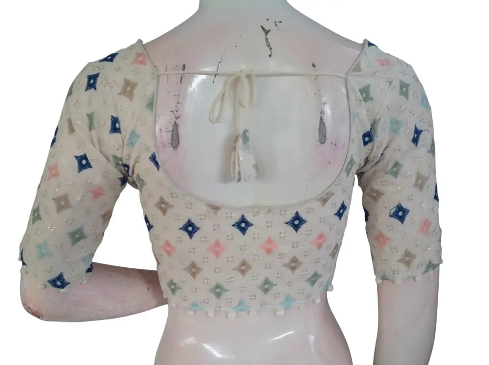 Khadi Cotton Saree Blouse | Indian Ethnic Choli | Ready-to-Wear | Multiple Designs - Readymade Blouse