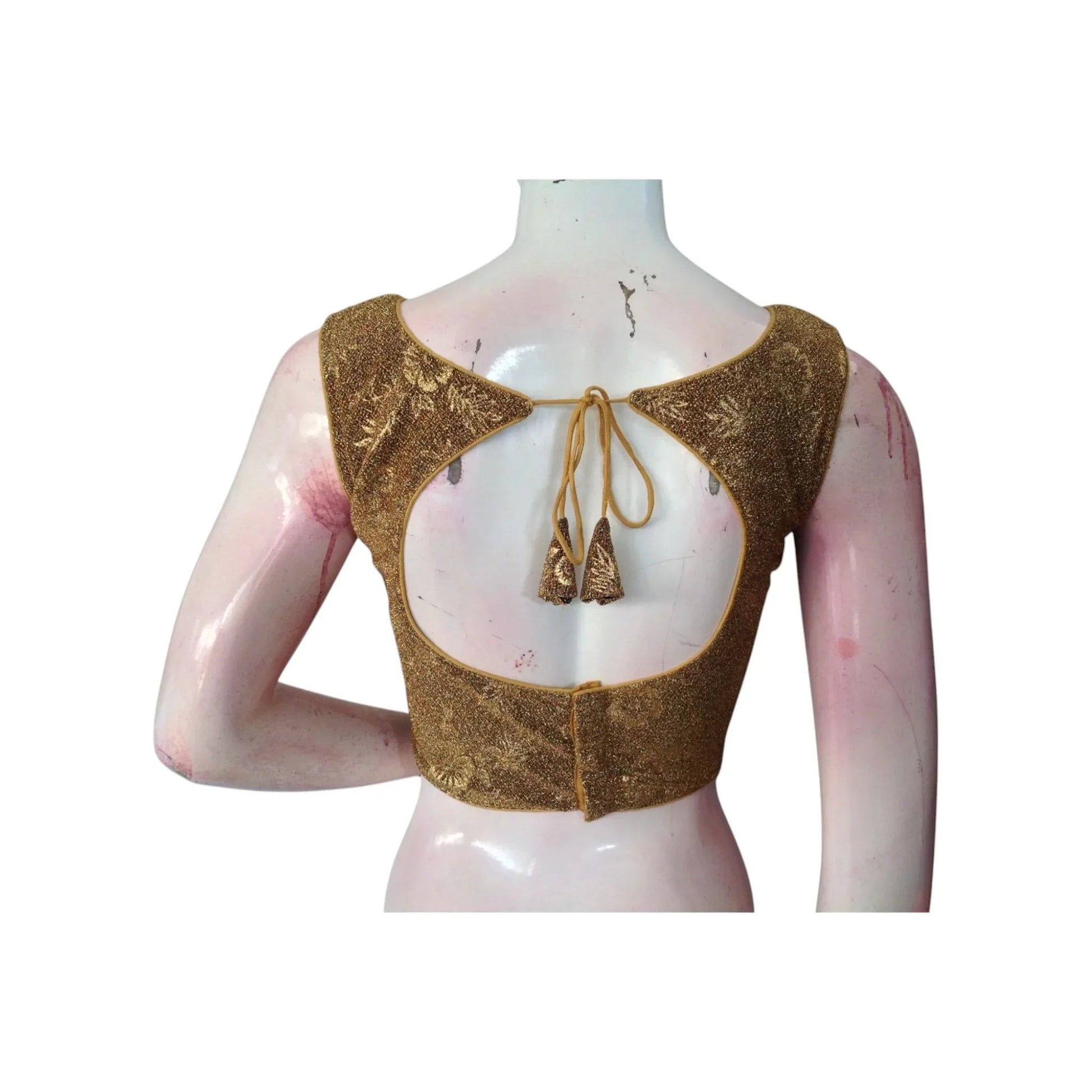 Luxurious Dark Gold Color Designer Saree Blouse | Ready to Wear & Chic - D3blouses
