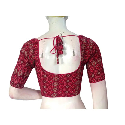 Magenta Color Cotton Ready made Saree Blouse: Bold & Beautiful - D3blouses