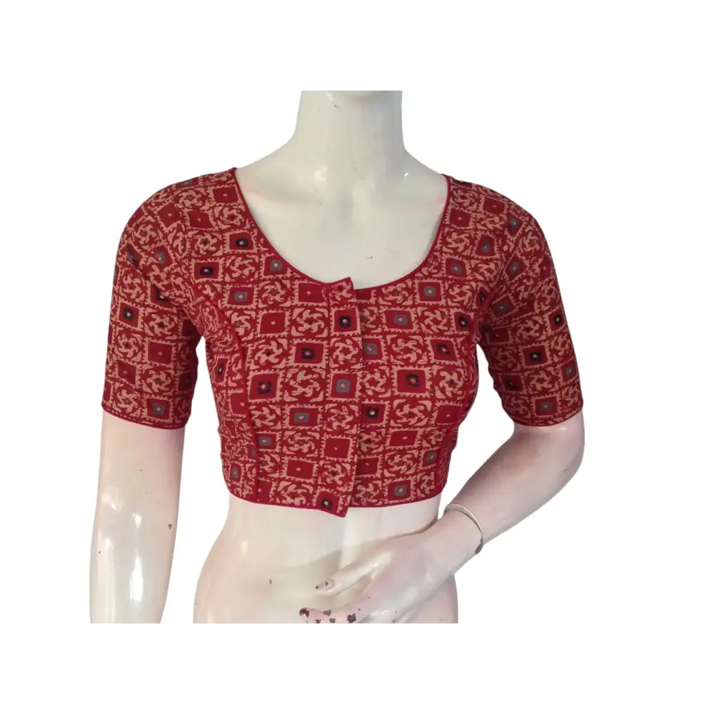 Maroon Color Cotton Readymade Saree Blouse: A Classic Choice - D3blouses