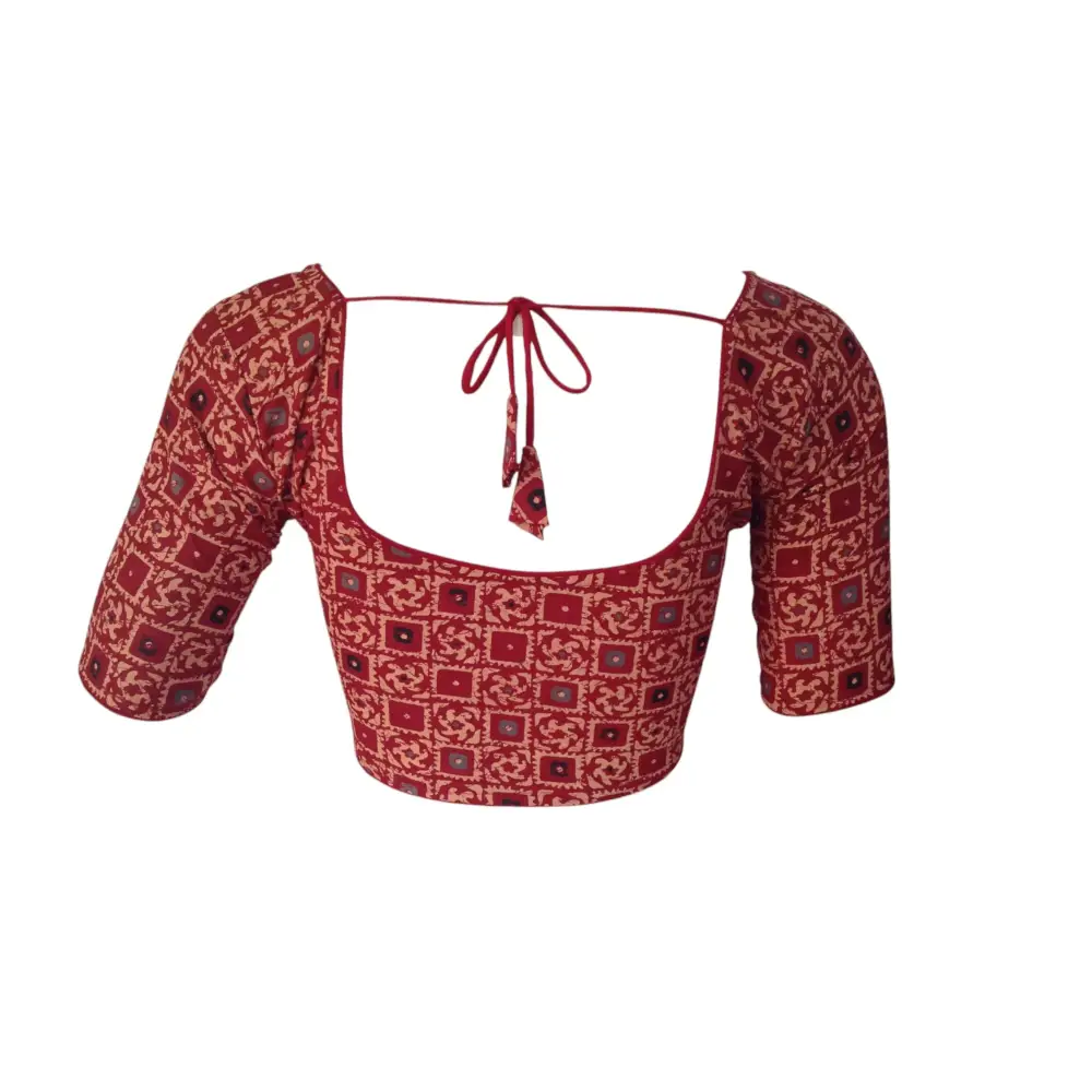 Maroon Color Cotton Readymade Saree Blouse: A Classic Choice - D3blouses