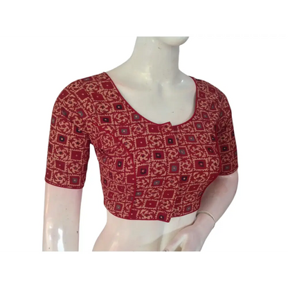 Maroon Color Cotton Readymade Saree Blouse: A Classic Choice - D3blouses