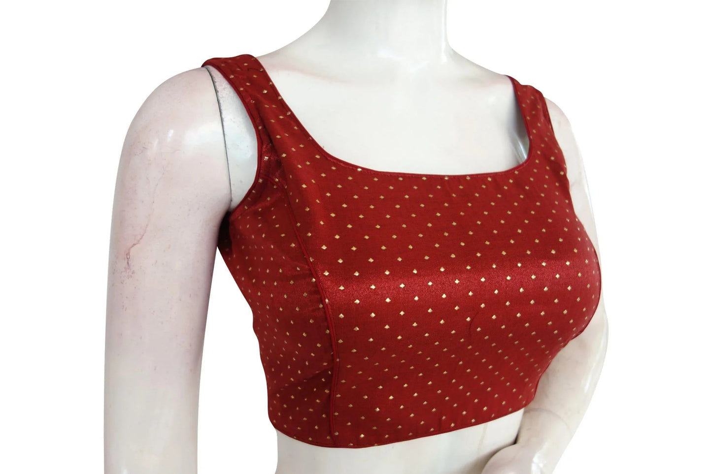 Maroon Color Semi Silk Designer Readymade Blouse with Face Mask - D3blouses