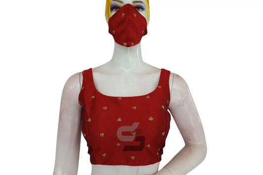 Maroon Color Semi silk Designer Readymade Saree Blouse - D3blouses