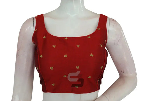 Maroon Color Semi silk Designer Readymade Saree Blouse - D3blouses