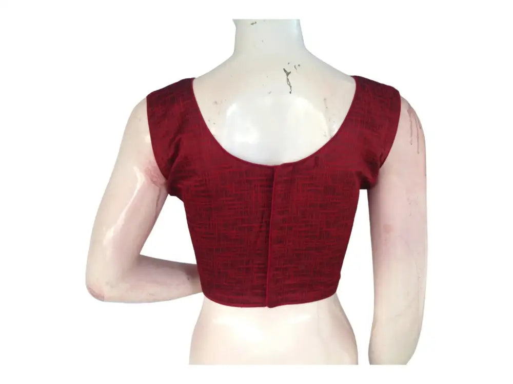 Maroon Majesty, Designer Saree & Readymade Blouse Set - D3blouses