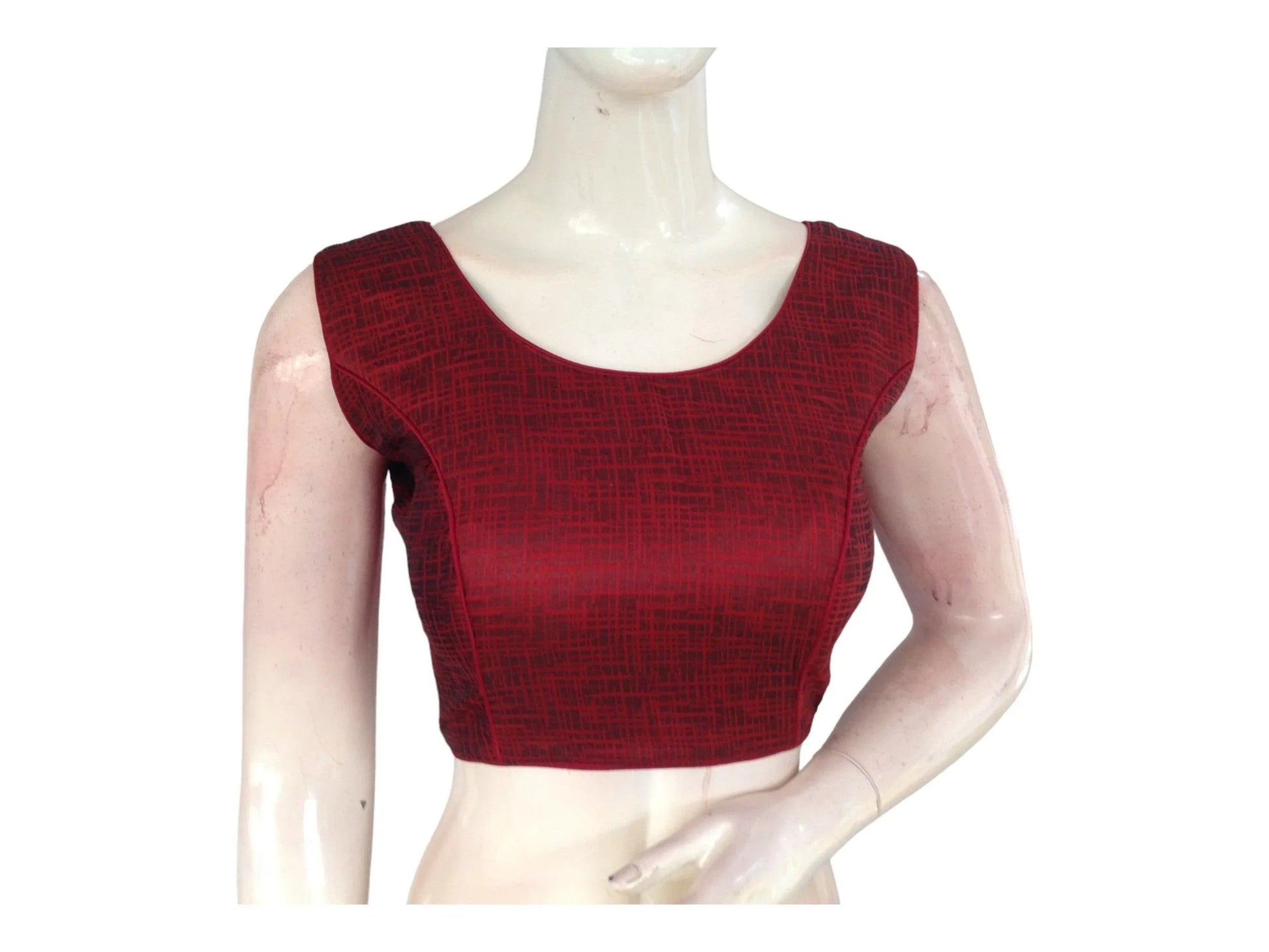 Maroon Majesty, Designer Saree & Readymade Blouse Set - D3blouses