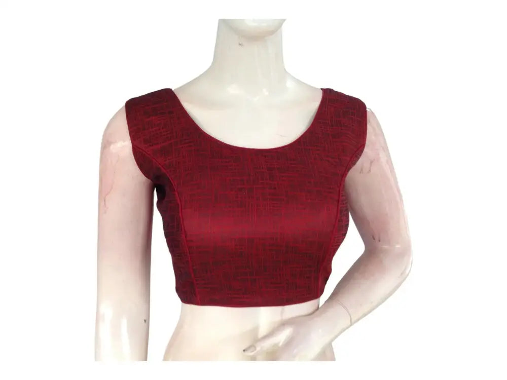 Maroon Majesty, Designer Saree & Readymade Blouse Set - D3blouses