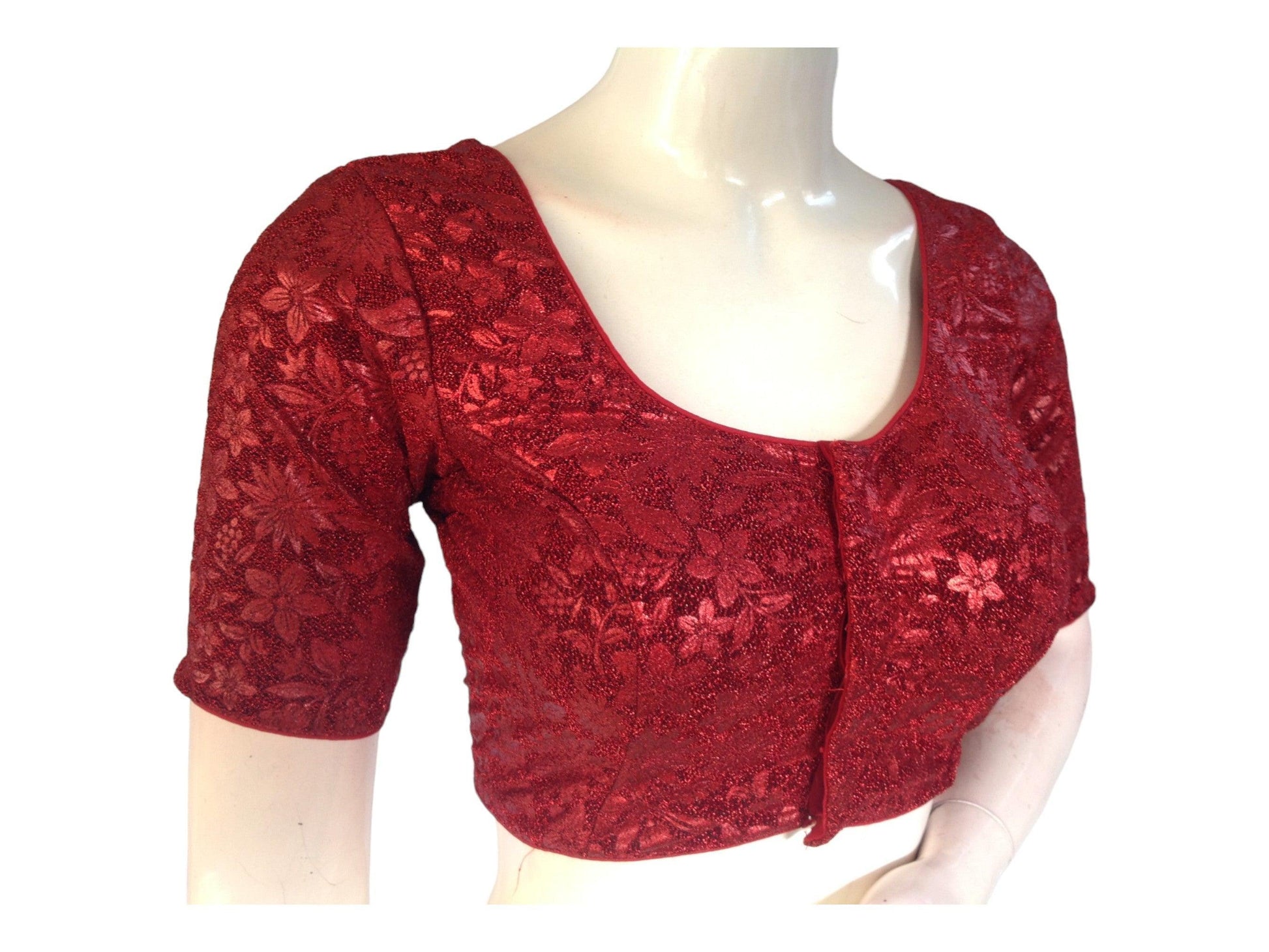 Maroon Saree Blouse, Designer Saree Readymade Blouse, Trendy blouse design - D3blouses
