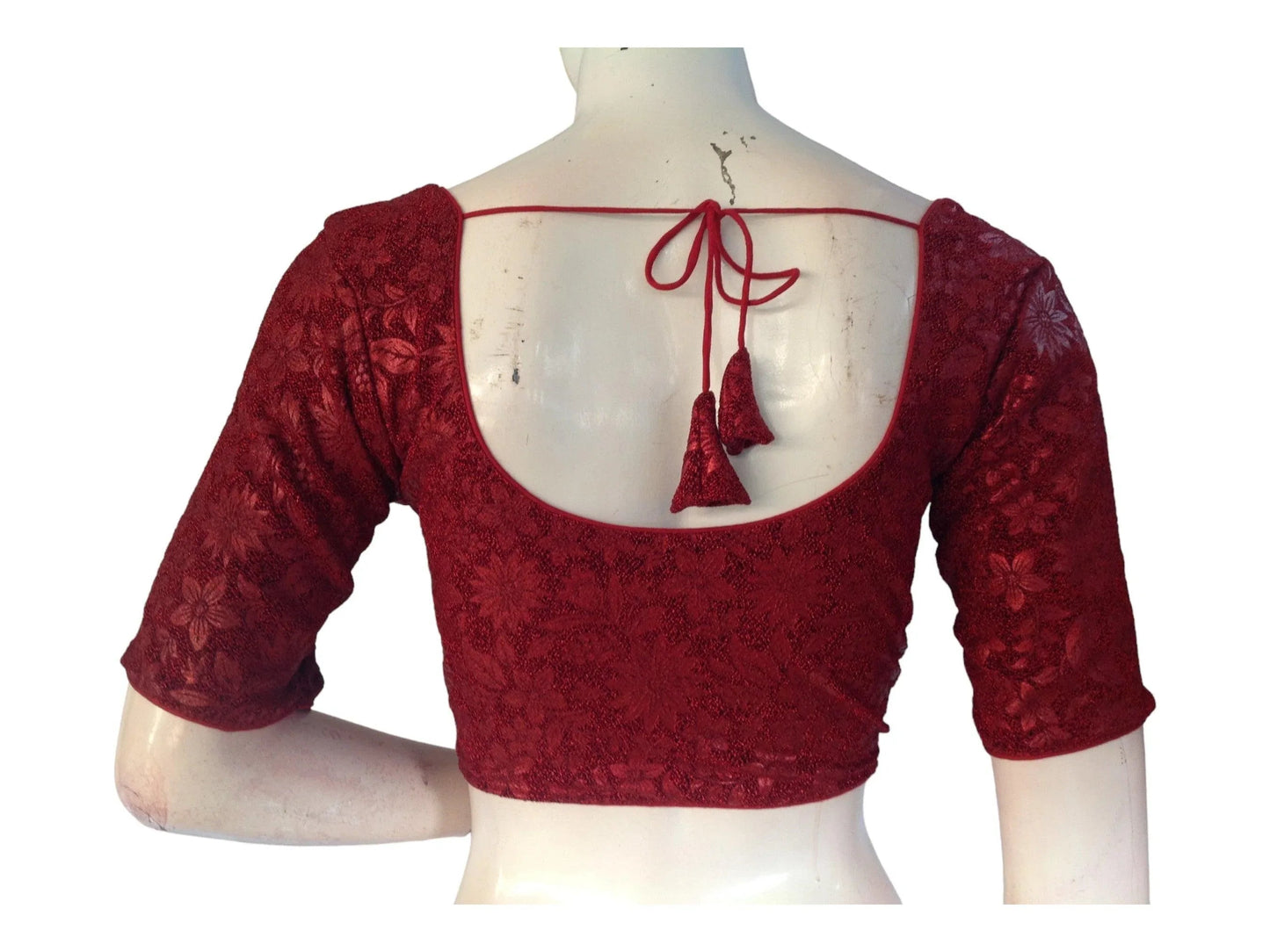 Maroon Saree Blouse, Designer Saree Readymade Blouse, Trendy blouse design - D3blouses