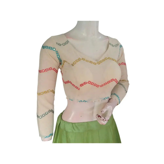 Modern Indian Wear: Designer Khadi Cotton Ready made Saree Blouses - D3blouses