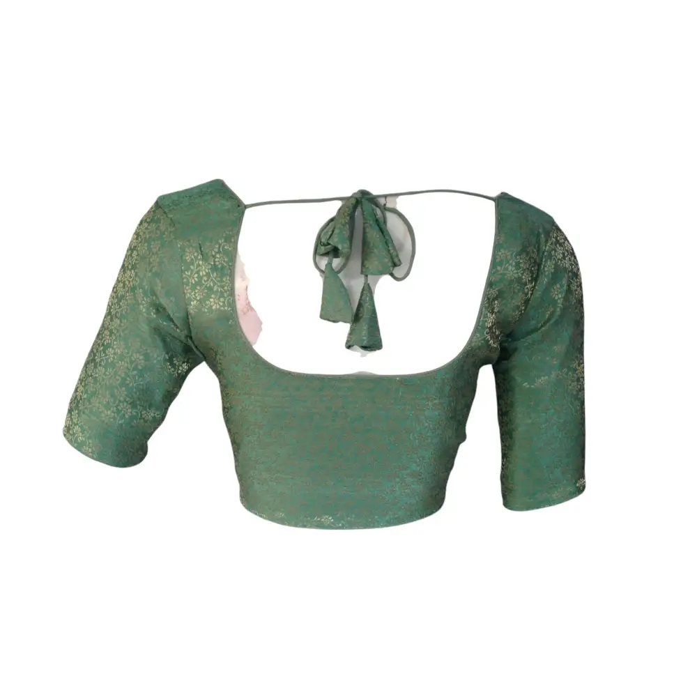 Pastel Paradise: Brocade Silk Readymade Saree Blouse - D3blouses