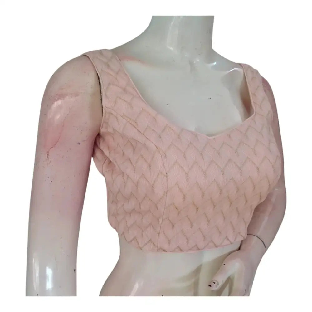 Pastel Pink Dream: Georgette Designer Party Wear Readymade Blouse - D3blouses
