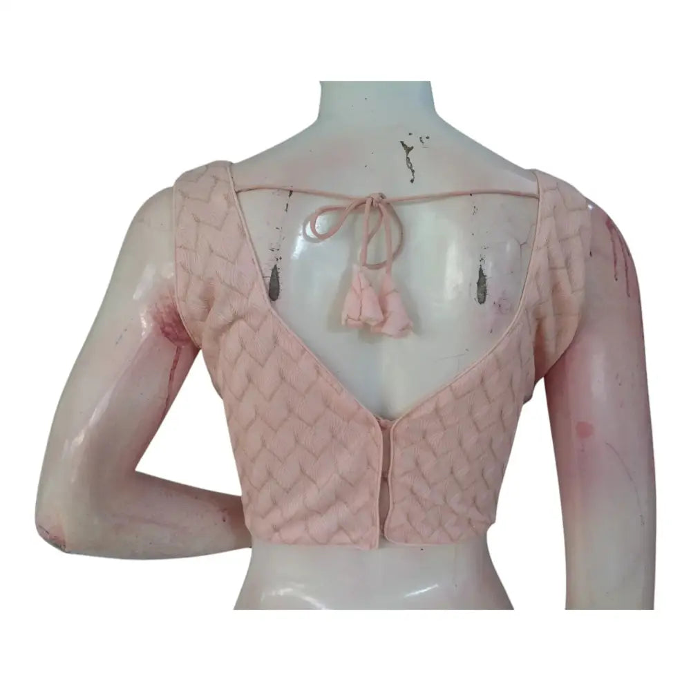 Pastel Pink Dream: Georgette Designer Party Wear Readymade Blouse - D3blouses