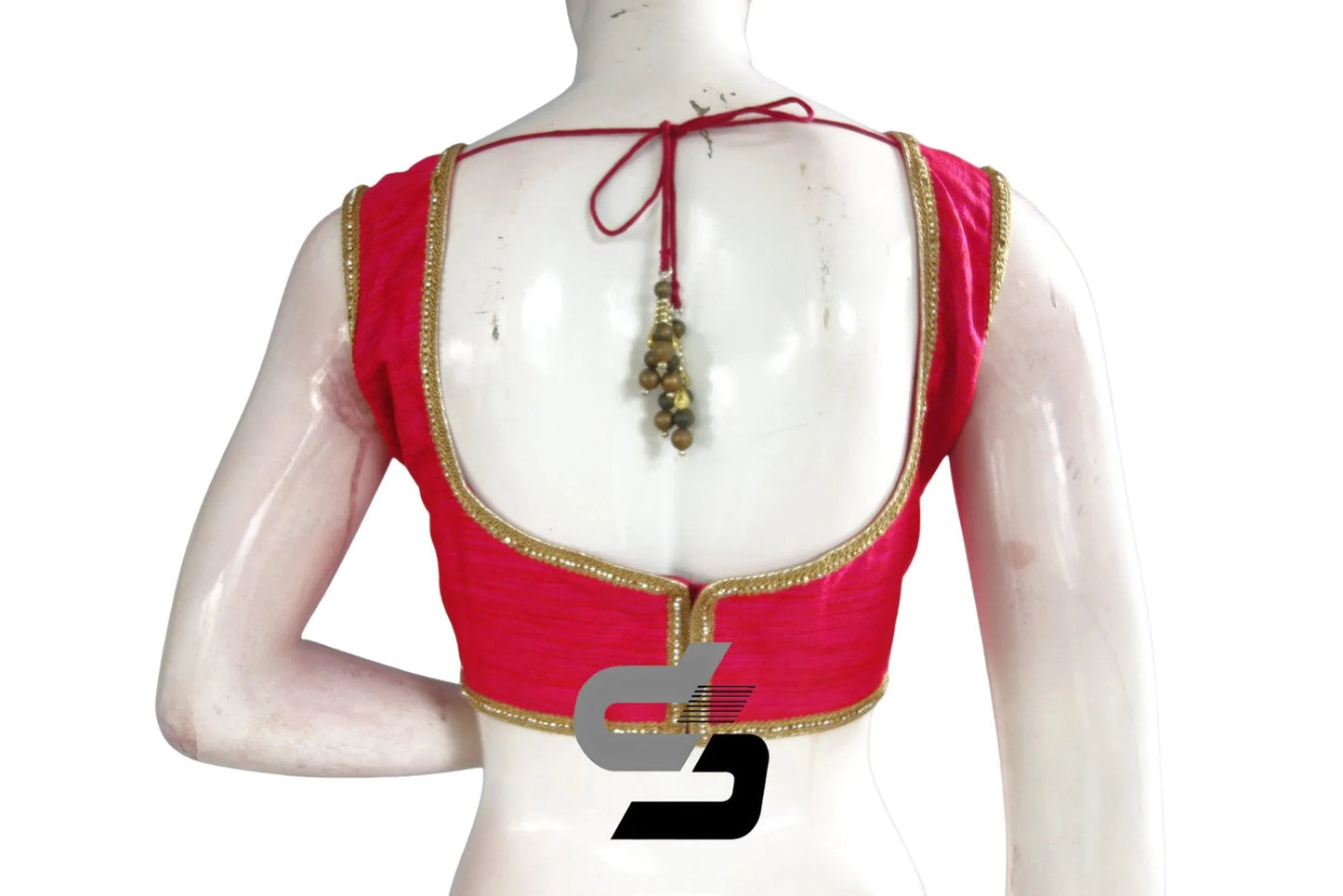 Pink Color Semi Silk Designer Party Wear Readymade Blouse/ Indian Crop Tops - D3blouses