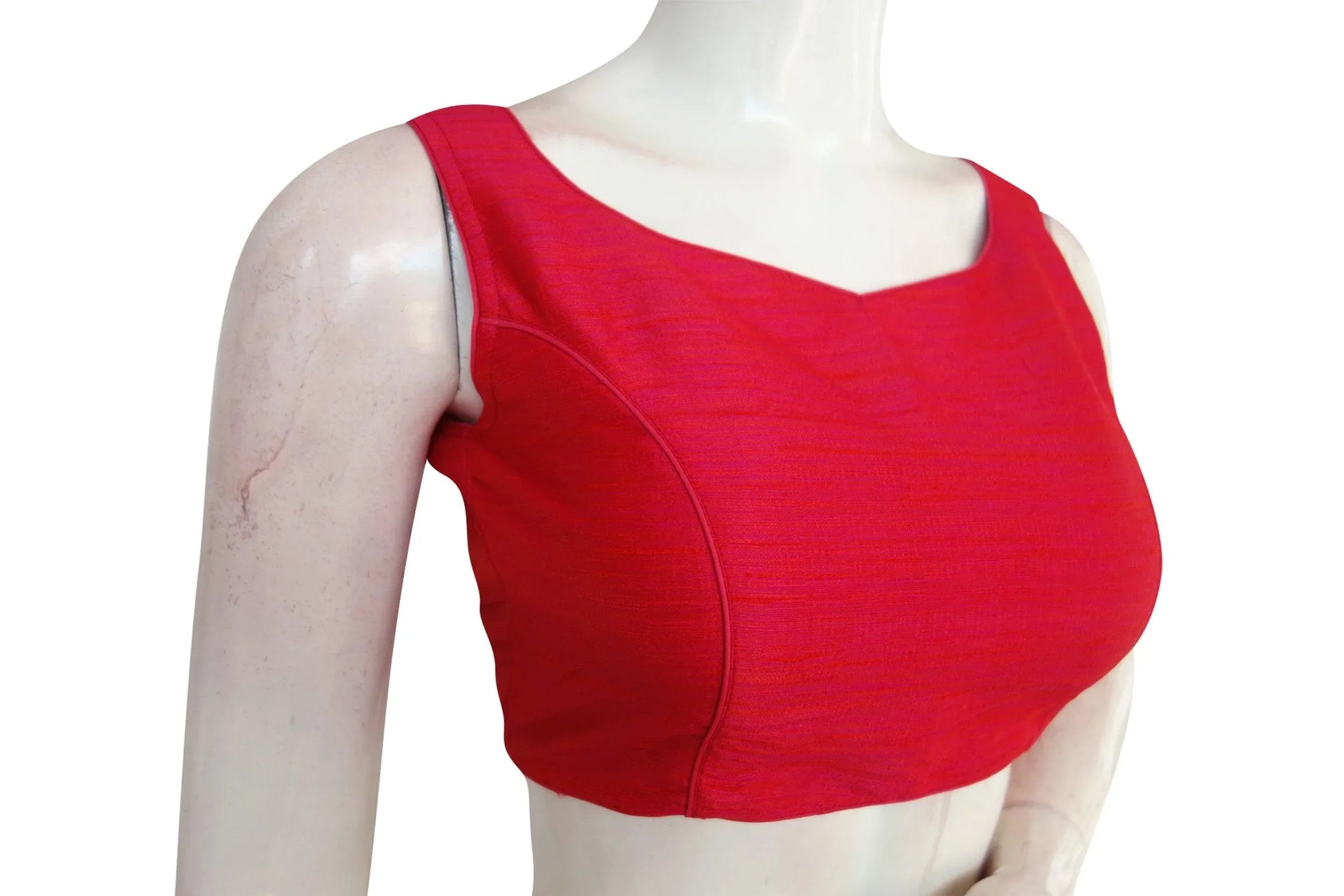 Pink Passion, Plain Semi Silk Designer Readymade Saree Blouse - D3blouses