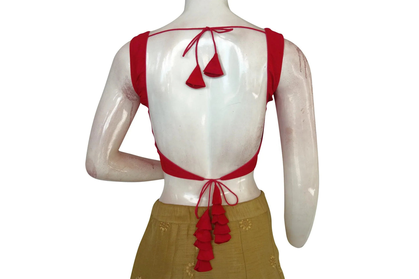 Pink Passion, Plain Semi Silk Designer Readymade Saree Blouse - D3blouses