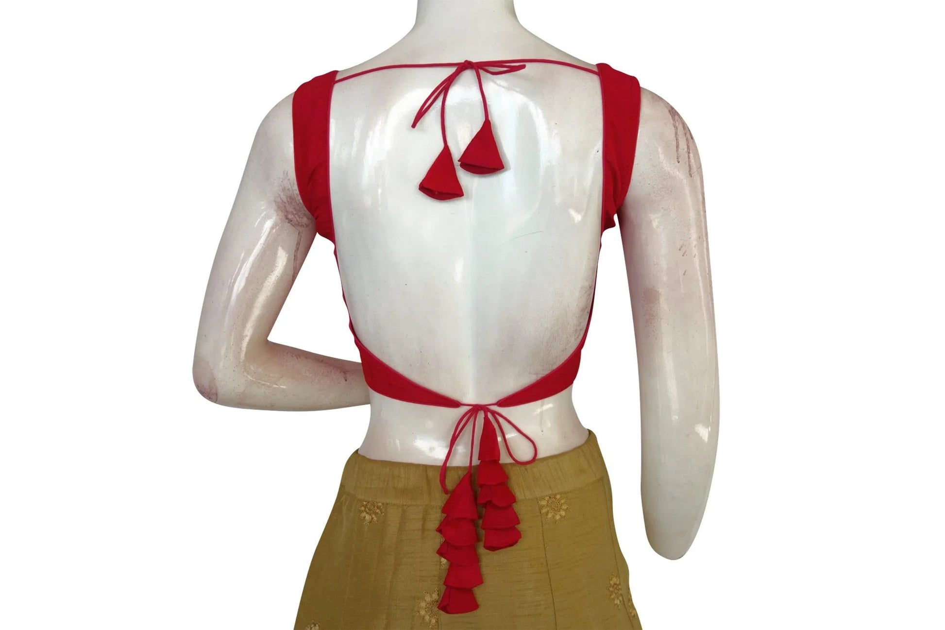 Pink Passion, Plain Semi Silk Designer Readymade Saree Blouse - D3blouses