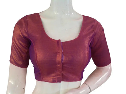 Plain Tissue Silk Saree Readymade Blouse | Multiple Colors | Wedding & Festive Wear - Readymade Blouse