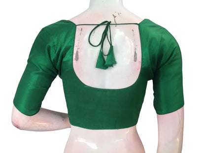 Plain Tissue Silk Saree Readymade Blouse | Multiple Colors | Wedding & Festive Wear - Readymade Blouse
