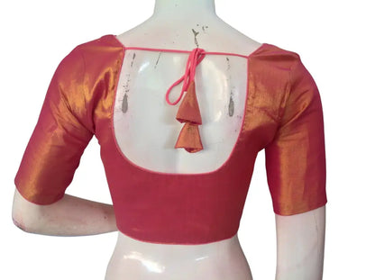 Plain Tissue Silk Saree Readymade Blouse | Multiple Colors | Wedding & Festive Wear - Readymade Blouse