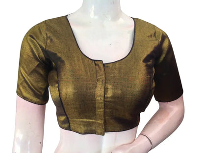 Plain Tissue Silk Saree Readymade Blouse | Multiple Colors | Wedding & Festive Wear - Readymade Blouse