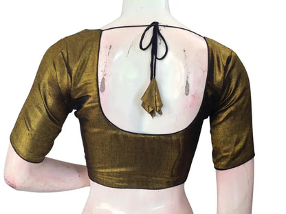 Plain Tissue Silk Saree Readymade Blouse | Multiple Colors | Wedding & Festive Wear - Readymade Blouse