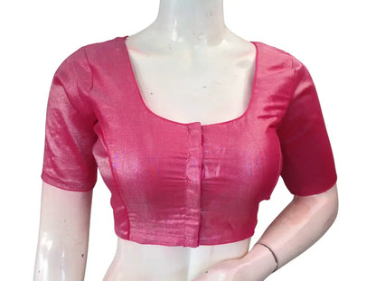 Plain Tissue Silk Saree Readymade Blouse | Multiple Colors | Wedding & Festive Wear - Readymade Blouse