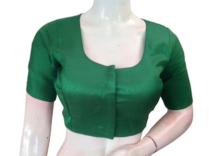 Plain Tissue Silk Saree Readymade Blouse | Multiple Colors | Wedding & Festive Wear - Readymade Blouse