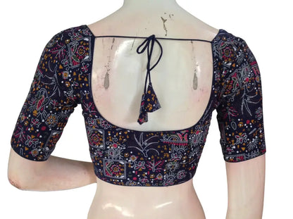 Printed Cotton Readymade Blouse - Multi-Color (Princess Cut) |Indian Saree Choli top Readymade Blouse