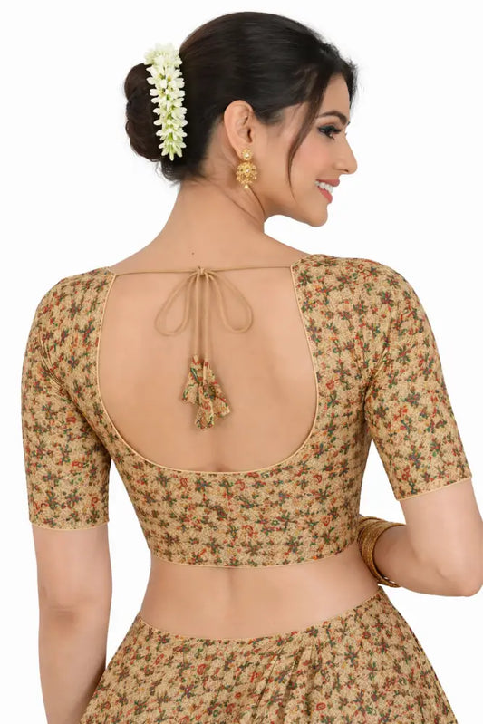 Printed Cotton Readymade Saree Blouse -8 Color Options (Princess Cut)|Choli top Readymade Blouse