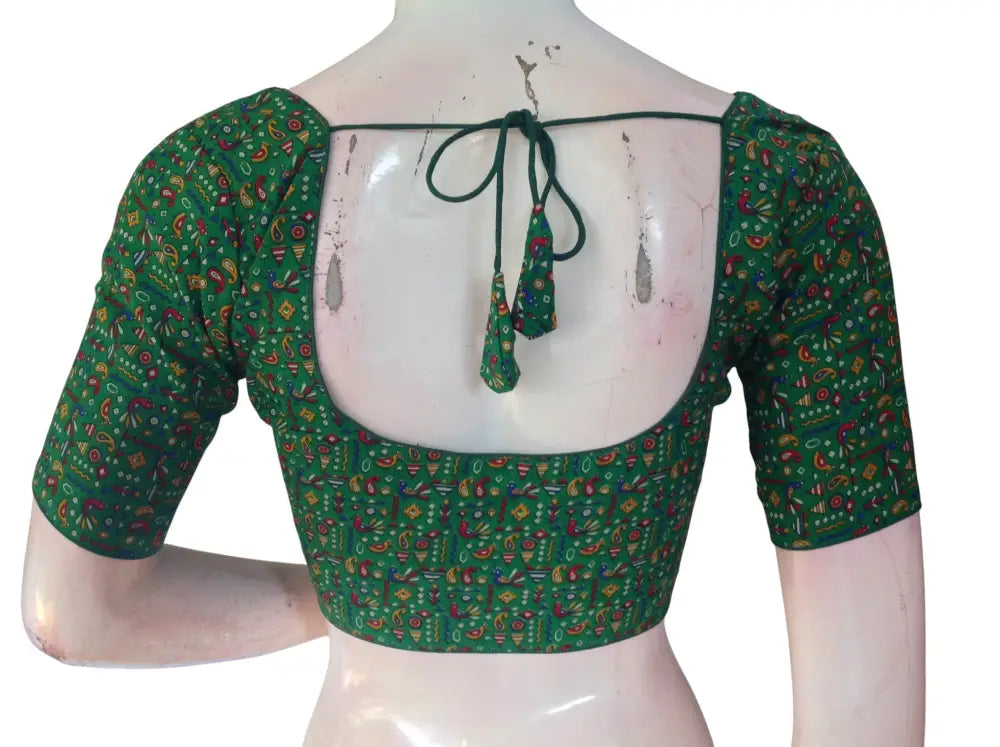 Printed Cotton Readymade Saree Blouse -8 Color Options (Princess Cut)|Choli top Readymade Blouse