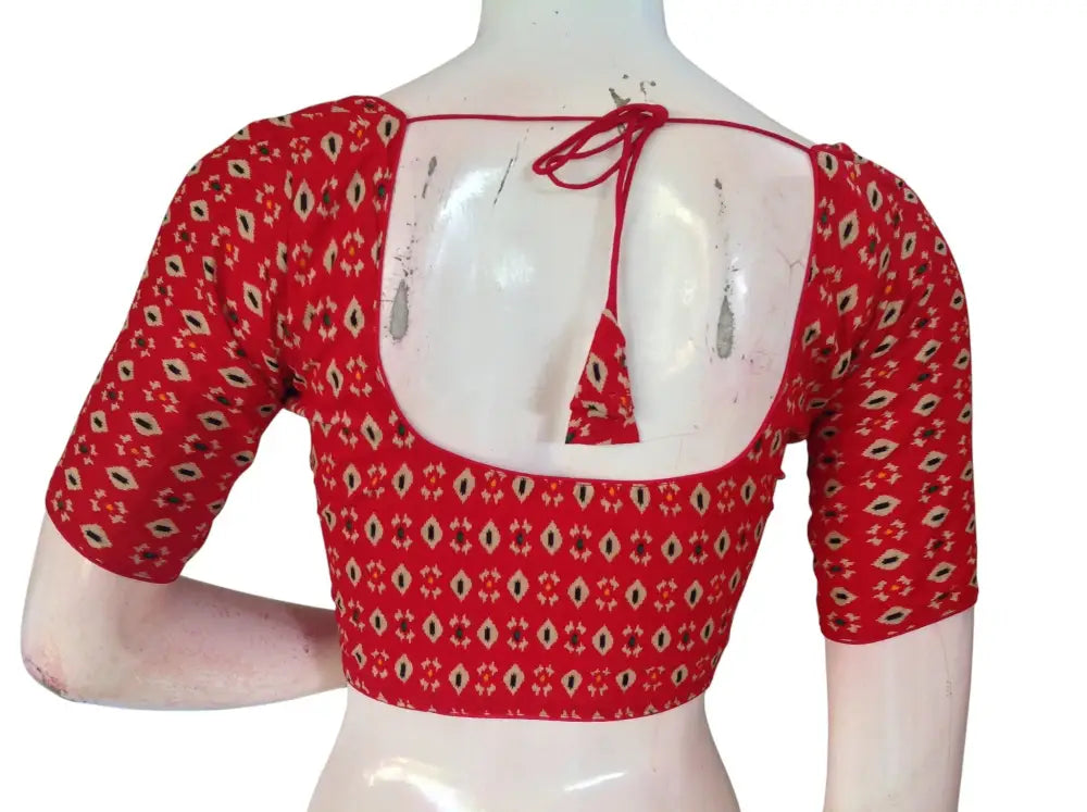 Printed Cotton Readymade Saree Blouse -8 Color Options (Princess Cut)|Choli top Readymade Blouse