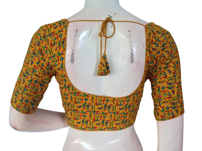 Printed Cotton Readymade Saree Blouse -8 Color Options (Princess Cut)|Choli top Readymade Blouse