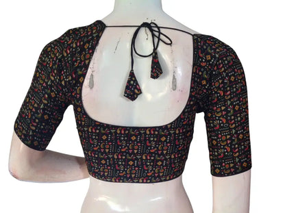 Printed Cotton Readymade Saree Blouse -8 Color Options (Princess Cut)|Choli top Readymade Blouse