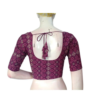 Purple Color Cotton Ready made Saree Blouse: Regal & Refined - D3blouses