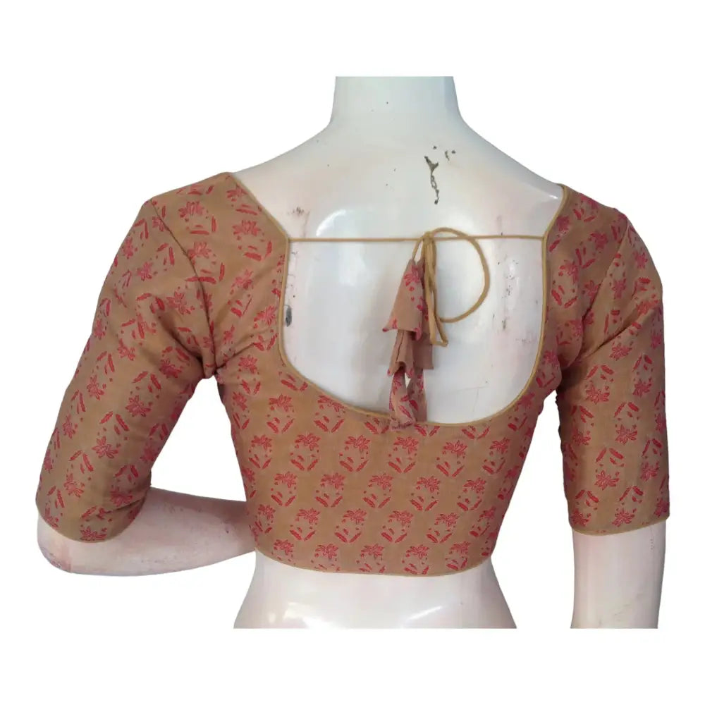 Radiant Gold Tissue Silk Blouses Online | Ready made Saree Blouse - D3blouses