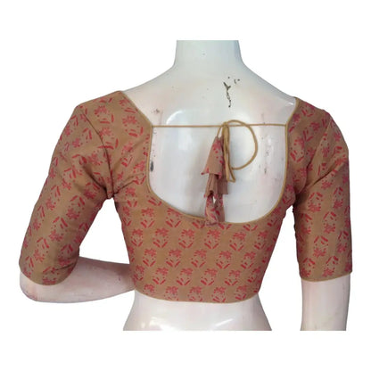 Radiant Gold Tissue Silk Blouses Online | Ready made Saree Blouse - D3blouses