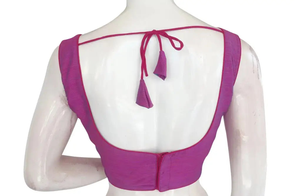 Ravishing Magenta, Plain Silk Designer Readymade Blouse - D3blouses