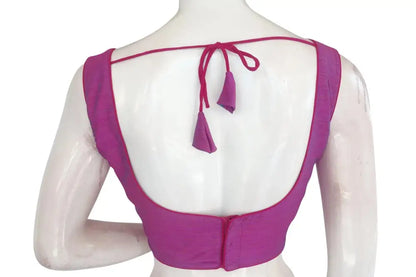Ravishing Magenta, Plain Silk Designer Readymade Blouse - D3blouses