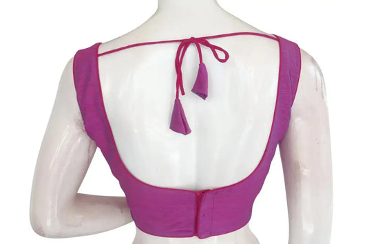 Ravishing Magenta, Plain Silk Designer Readymade Blouse - D3blouses