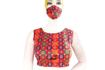 Red Color Brocade silk Designer Blouse - D3blouses