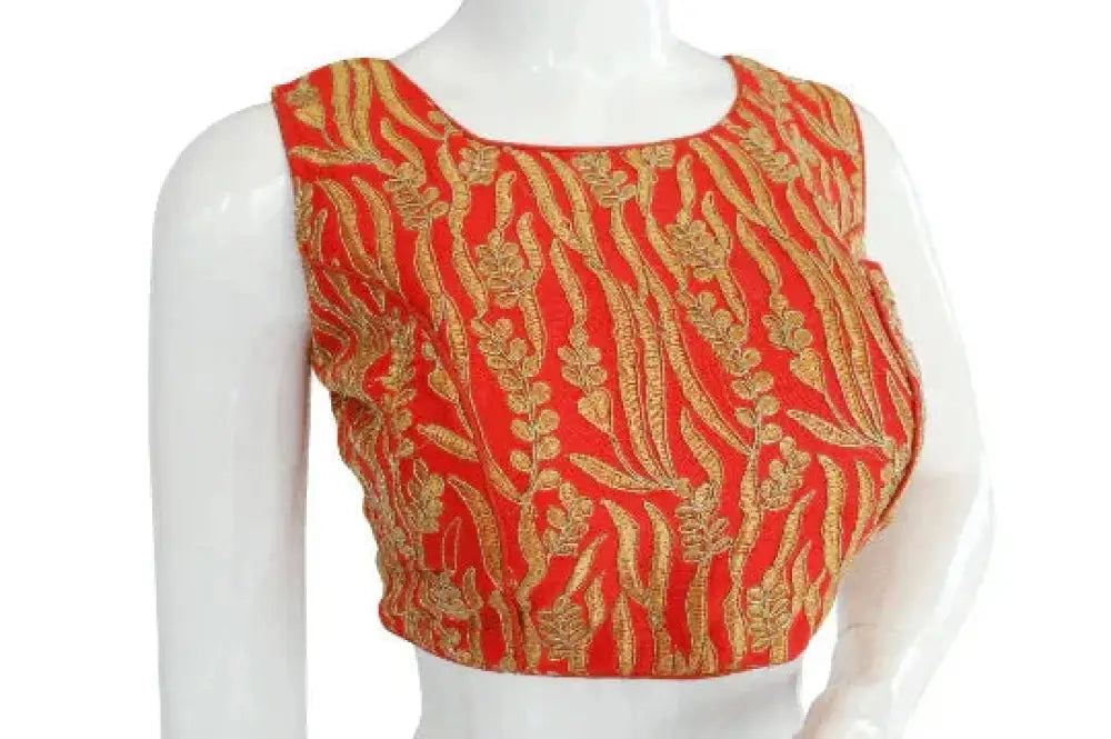 Red Color Designer Partywear Ready made Blouse - D3blouses
