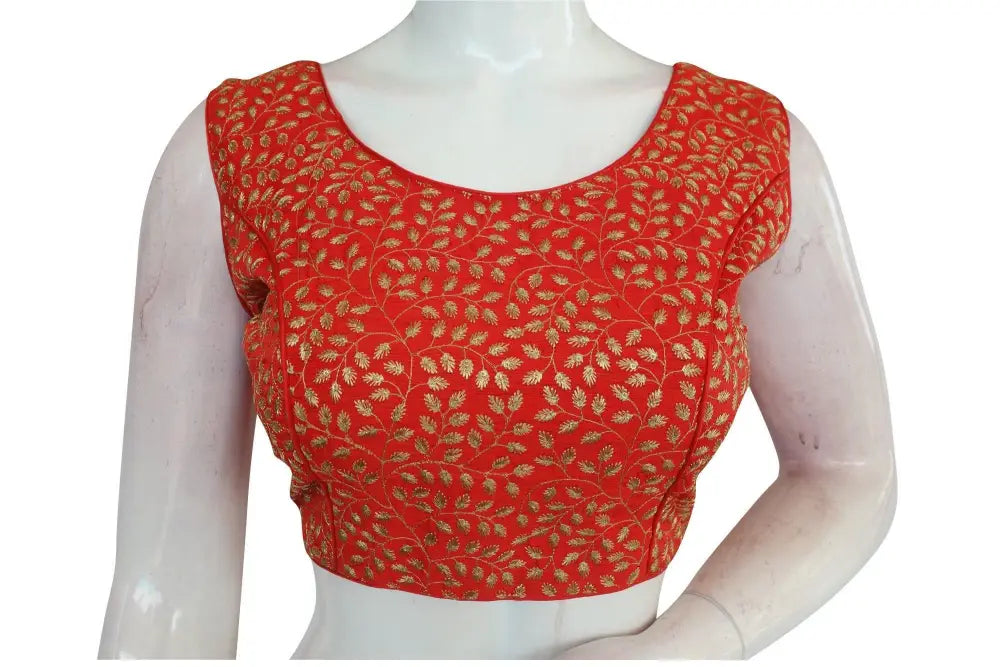 Red Color Designer Partywear Readymade Saree blouse - D3blouses