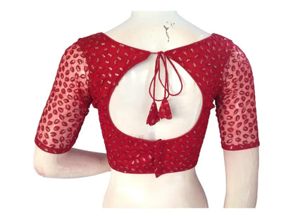 Red Saree Blouse, Readymade Saree Blouse, Designer Blouse online from d3blouses - D3blouses